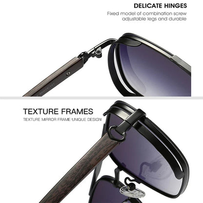 Luxe Sunglasses For Men Wooden Square Sunglasses Women Trendy Vintage Fashion Glasses Retro Trending Gafas De Sol Hombre Lunette