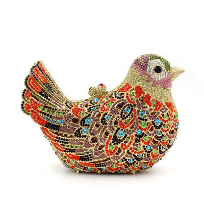 Birds Doves Animals Diamond Bags Rhinestone Dinner Bags Banquet Crystal Clutch Purse Luxury Designer Handbags Unique Party Bags
