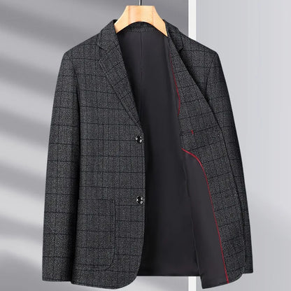 2025 Autumn Winter Woolen Suit Jacket for Men's Korean Slim Fit Casual Business Suit Jackets Social Office Blazers Men Clothing