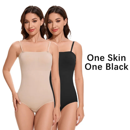 Slimming Strapless Bodysuit Off Shoulder Women Shorts Shapewear Tummy Control Body Shaper Sexy Fajas Underwear Bodysuits