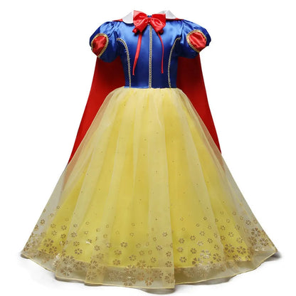 Girls Elsa Anna Dress Children Princess Carnival Dress Kids Jasmine Rapunzel Pageant Flower Disguise Birthday Cosplay Costume