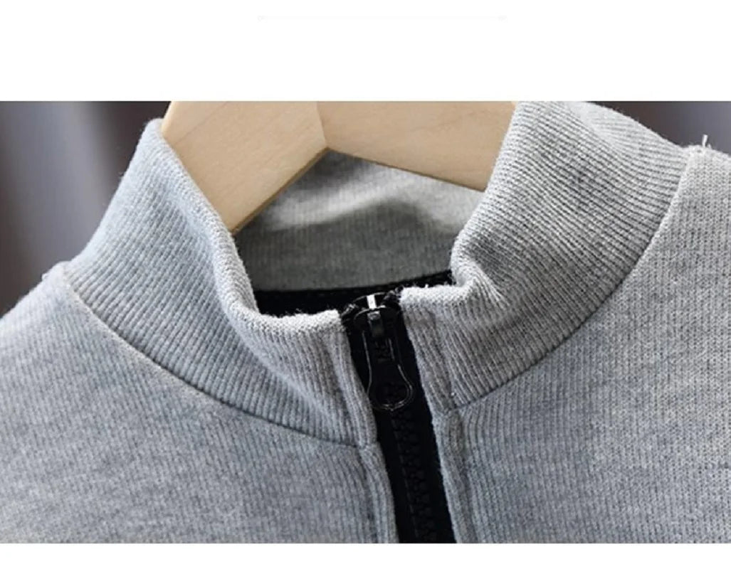 Spring Autumn Baby and Boys Half Zip Workout Sweatshirt+Sweatpant Set School Kids 2PCS Tracksuit Child Jogger Outfit 1-10Yr