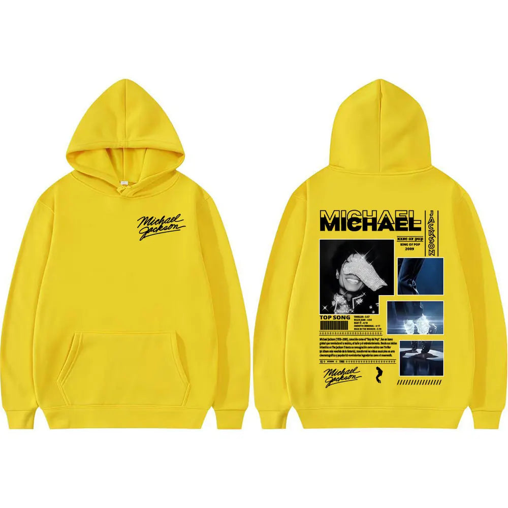 Michael Jackson King of Pop World Tour Hoodies Men Women Fashion Classic Oversized Hoodie High Quality Casual Fleece Sweatshirts