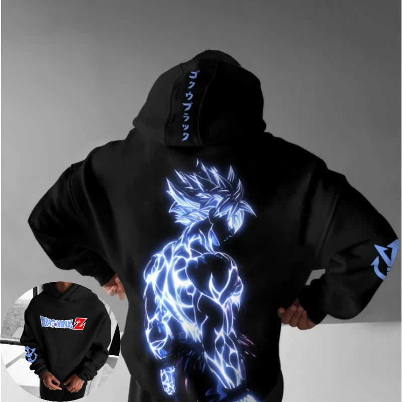 Dragon Ball Hip Hop Large Hoodie 2026 Men's and Women's Autumn/Winter New Anime Printed Casual Loose Parent Child Hoodie Top