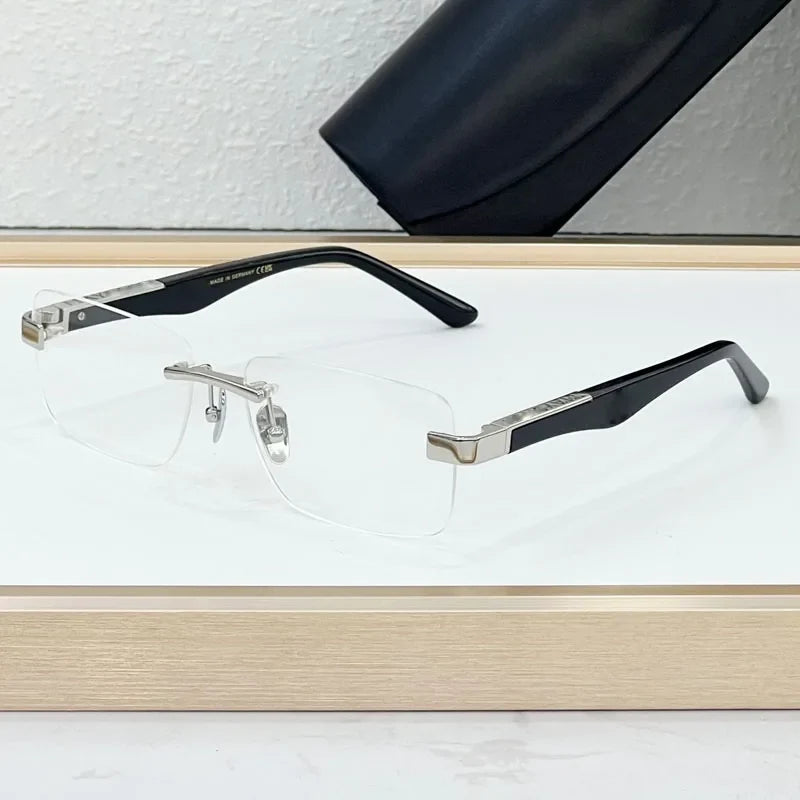 Luxury Business Style Sunglasses for Men Women Germany Brand High Quality Alloy Acetate Square Designer for Prescription Eyeware