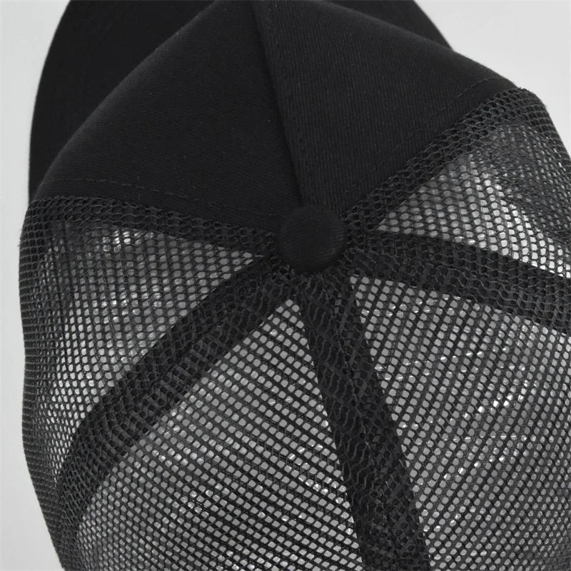 High Quality Fishing Embroidery Baseball Cap for Men Women Outdoor Fishing Snapback Mesh Hat Breathable Sunshade Dad Trucker Hat
