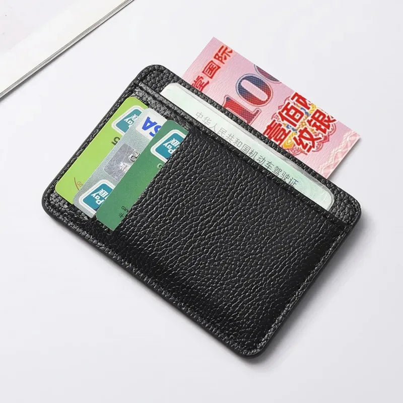 Portefeuilles Minimalistes Fins pour Hommes avec Poche Avant, Bloqueur RFID, Porte-Cartes de Crédit, Portefeuilles en Cuir Portables