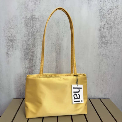 2026 Luxury Shoulder Bags Silk Women's Handbag Square Underarm Bag Ins Famous Brand Commuter Bag Contrasting Color Macaron Totes