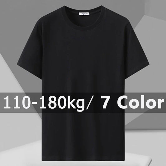Men's Printed T-shirt Plus Size 110-180kg Loose Short Sleeve Tee Oversized Tops 5XL 6XL 7XL Big Size Men Clothing 티셔츠 Camiseta