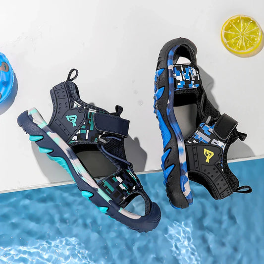 Fashion Kids Sandals Boys Shoes Non-slip Outdoor Breathable Summer Beach Sandails Children's Casual Walking Shoes