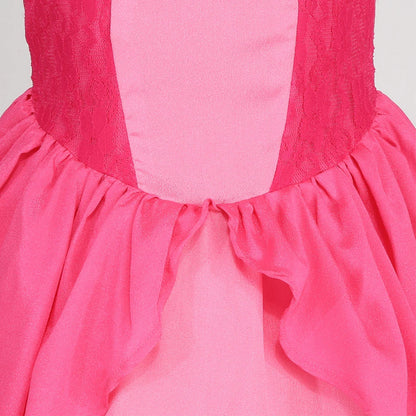 Peach Dresses For Girls Princess Costume Clothes Party Cosplay Halloween Carnival Birthday Dress Kids Vestidos
