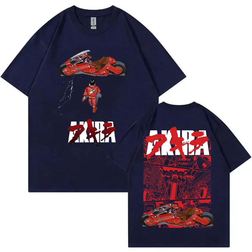 Japanese Science Fiction Cartoon Movie Anime Akira Shotaro Kaneda Graphic T Shirts Men Women Hip Hop Vintage Oversized T-shirts