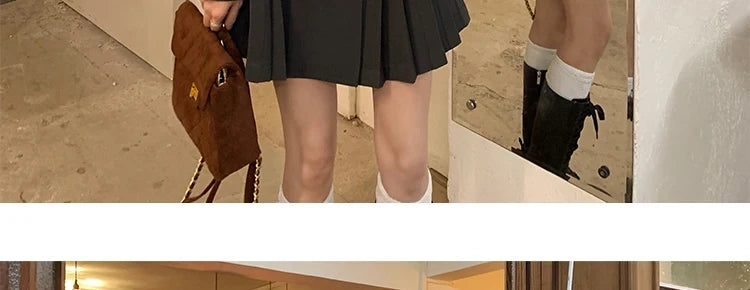 Sweet Style Suit Dress Korean Drama Main Character Waist Cinched Beautiful  Skirt College Style High Waist Double Breaste...