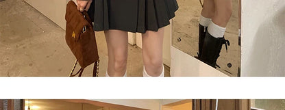 Sweet Style Suit Dress Korean Drama Main Character Waist Cinched Beautiful  Skirt College Style High Waist Double Breaste...