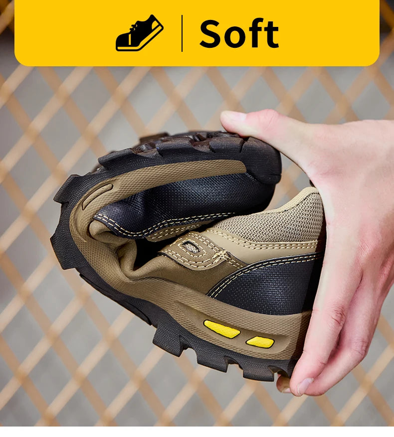 New men's safety shoes, puncture resistant work shoes, men's protective shoes, wear-resistant work boots safety boots