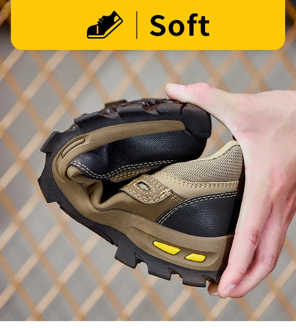 New men's safety shoes, puncture resistant work shoes, men's protective shoes, wear-resistant work boots safety boots