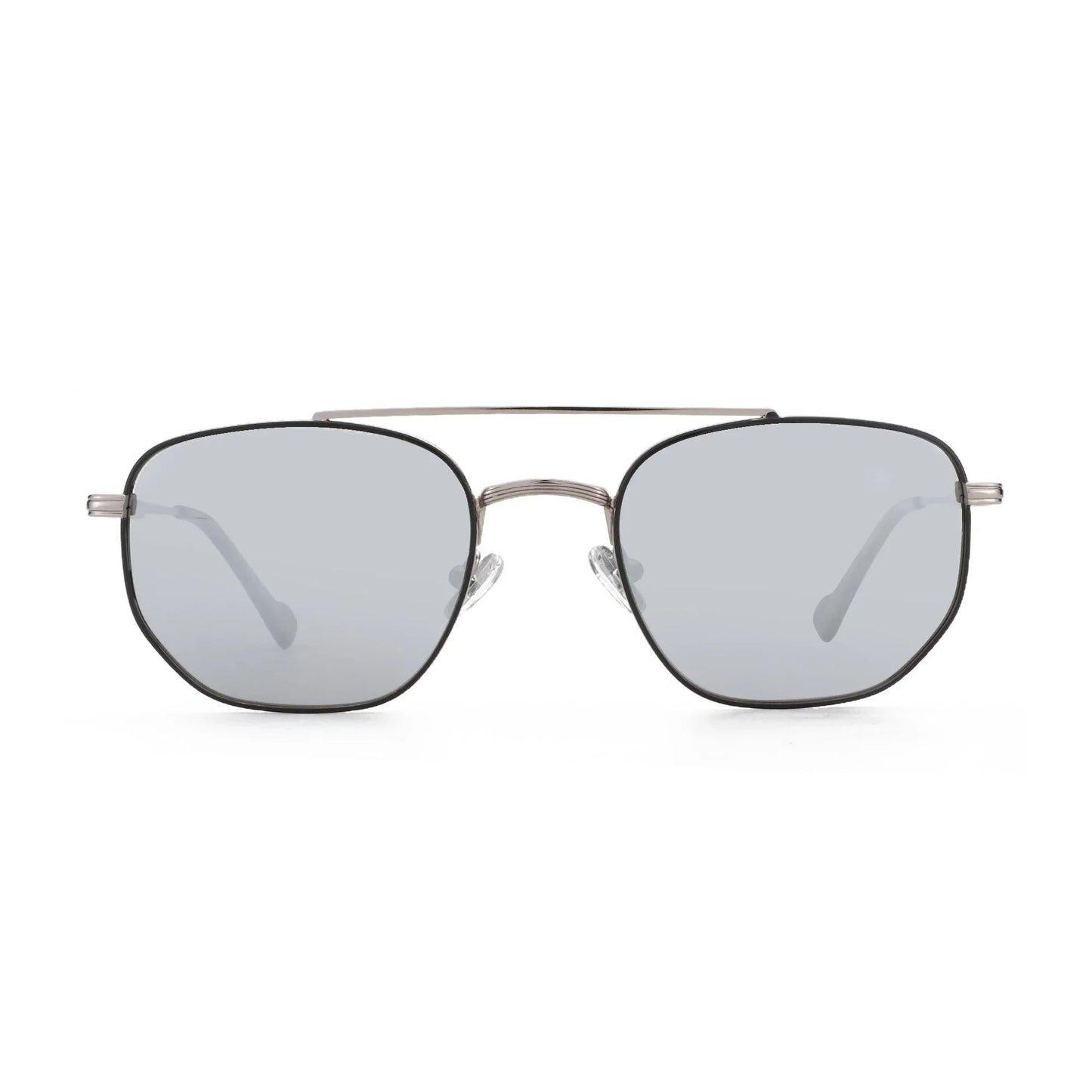 Fashion Hexagonal Geometry Polarized Sunglasses for Men Women Polygon Metal Shade Pilot Sun Glasses ZS1210
