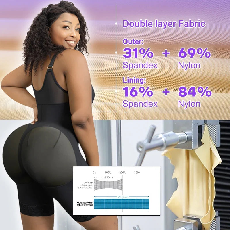 Women's Postpartum Tummy Control Body Shaping Garment Butt Lifter Shapewear Panties Without Hip Pads