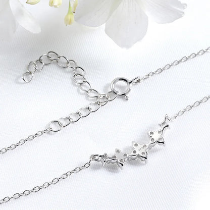Flowers All Moissanite Necklace Gradient Smile Pendant for Women Girls Birthday Gift Couple Jewelry S925 Sterling Silver