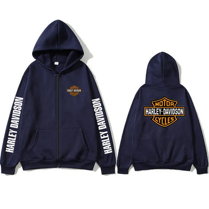 2026 Harley Davidson Motorcycle Hooded Sweatshirt Spring Man Printing Zipper Hoodie Outdoor Sports Loose Ventilate Lady Coat
