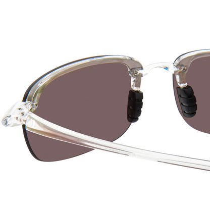 Rimless Polarized Sports Sunglasses Men&Women Tr90 Frame for Running Fishing Baseball Driving （8001）