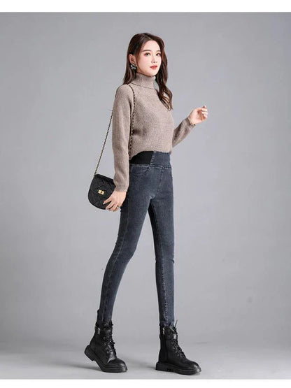 Jeans Oversize 26-38 Slim Denim Pants Women's High Waist Skinny Jean Vintage Wash Pencil Stretch Vaqueros Leggings Pantalones