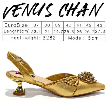 2026 New Arrival Italian-Inspired Green Rhinestone Pointed Toe Women’s High Heels with Matching Handbag Set Elegant Wedding