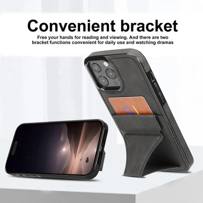 High Quality PU Leather Protective Credit Card Slots Foldable Kickstand Phone Case for iPhone 16 Pro Max 15 Plus 14 13 12 11