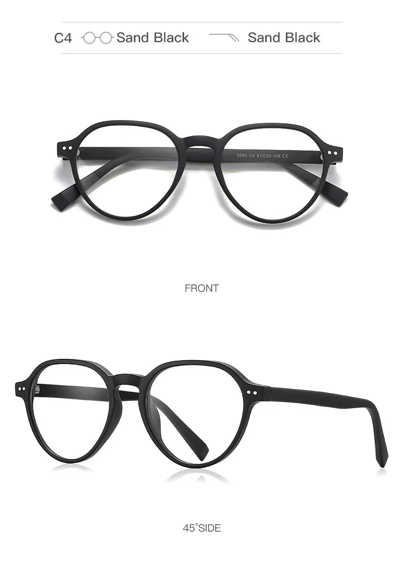 Retro TR Anti Blue Light Blocking Reading Glasses Women Computer Optics Eyeglasses Prescription Glasses Men PFD2094