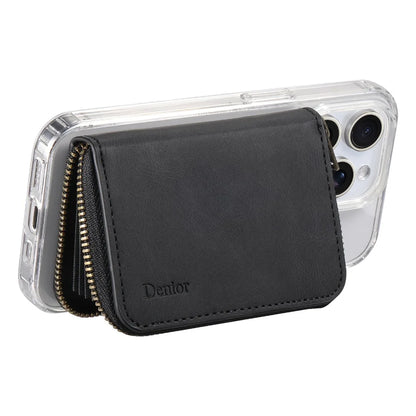 for Magsafe Zipper Wallet Phone Card Holder for IPhone 16 Pro Max 15 14 13 12 S25 S24Plus Ultra Pixel 9  Anti-theft Leather Case