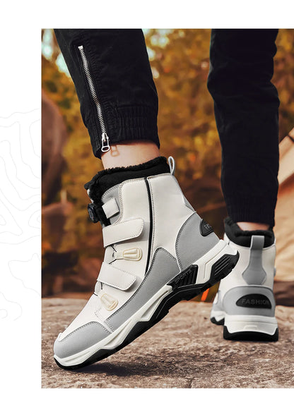 Men's Waterproof Snow Boots Midsole Warm Winter Outdoor Shoes With Slip Resistant Abrasion Resistant Outdoor Boots Men