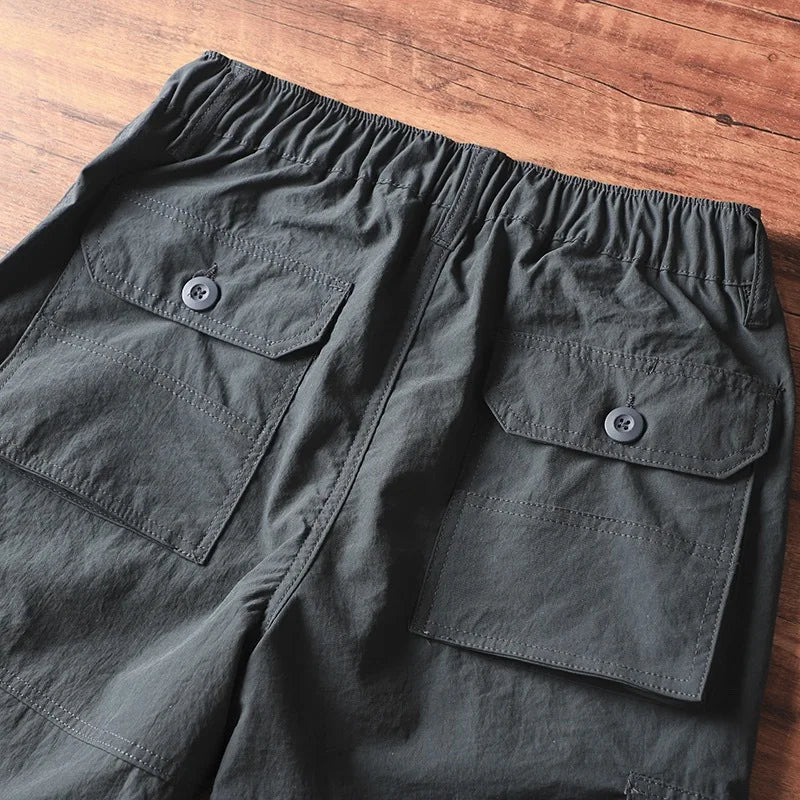 Men's Lightweight Cargo Pants Straight Casual Sport Shorts Summer Quick Drying Breathable Outdoor Fishing Hiking Climbing Pants