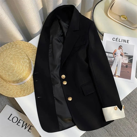Mint Green Women Blazers 2025 Spring New Jackets Single Breasted Unique Cuff Design Notched Casual Suit Jacket Fashion Lady Coat