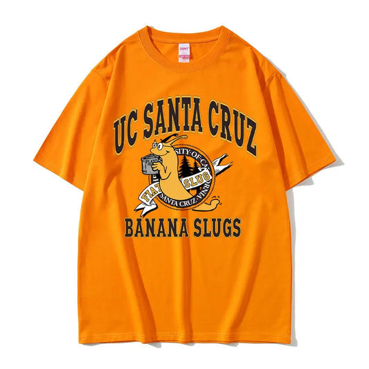 Famous Director Quentin Tarantino Movie Pulp Fiction Jhon Travolta Banana Slugs Same Style Tshirt Men Women Casual Loose T-shirt