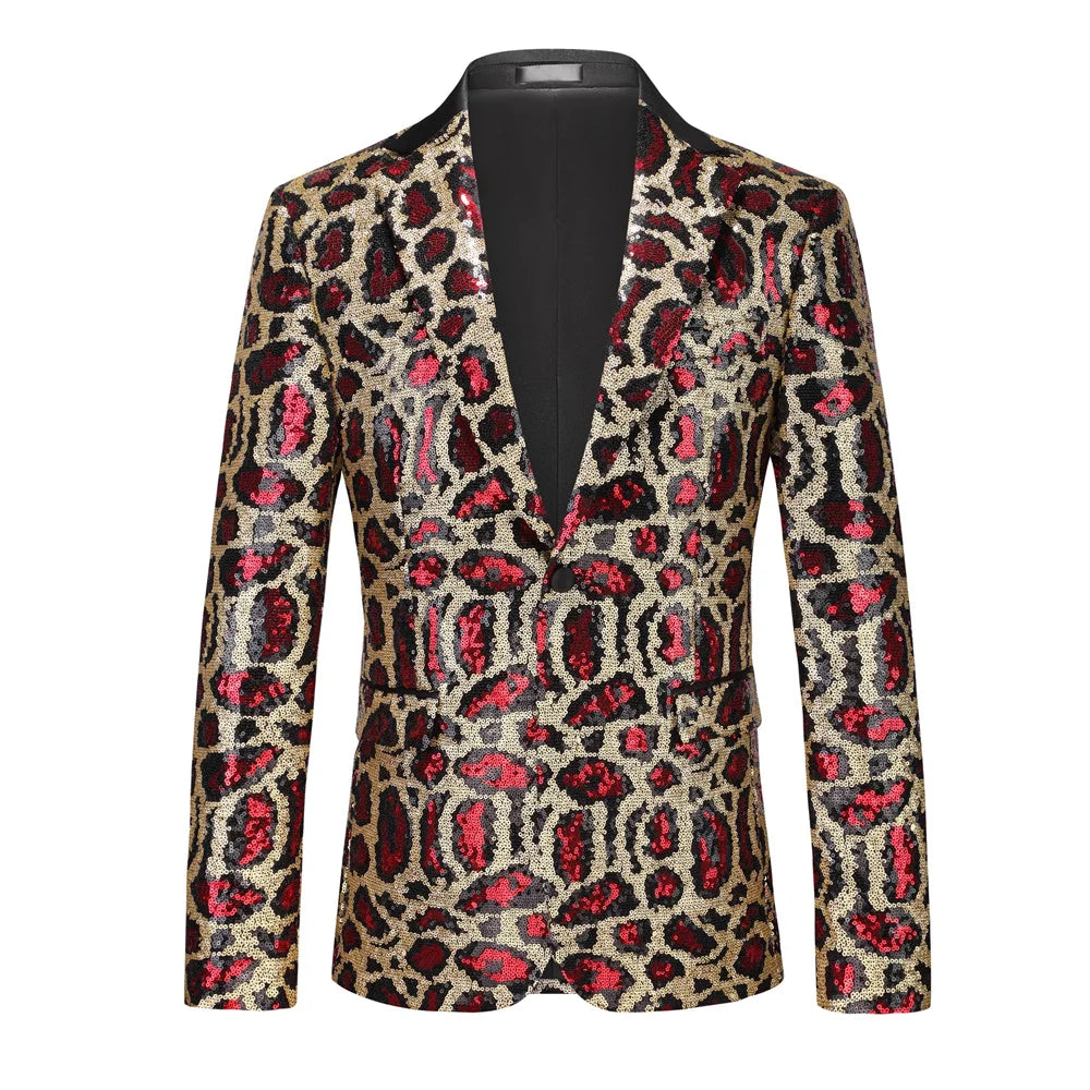 2026 New Men's Blue Sequin Suit Jacket, Silver Asian Fit Formal Dress Coat, Red Green Gold Black Long Sleeve Blazers. M-5XL 6XL