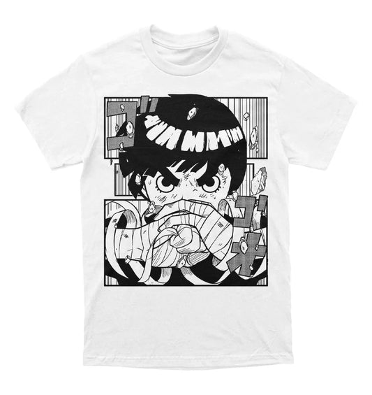 Naruto Rock Lee Intense Training Manga Panel Graphic T-Shirt Men Women Anime Casual Cotton Streetwear Fans Top