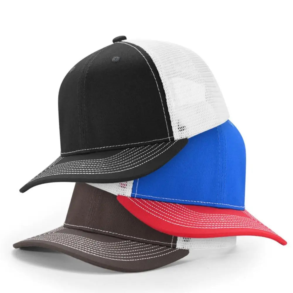 Hot Sale Unisex Cap Slight Curved Brim Style Trucker Hat  Men & Women Casual Outdoor Breathable Summer Cap