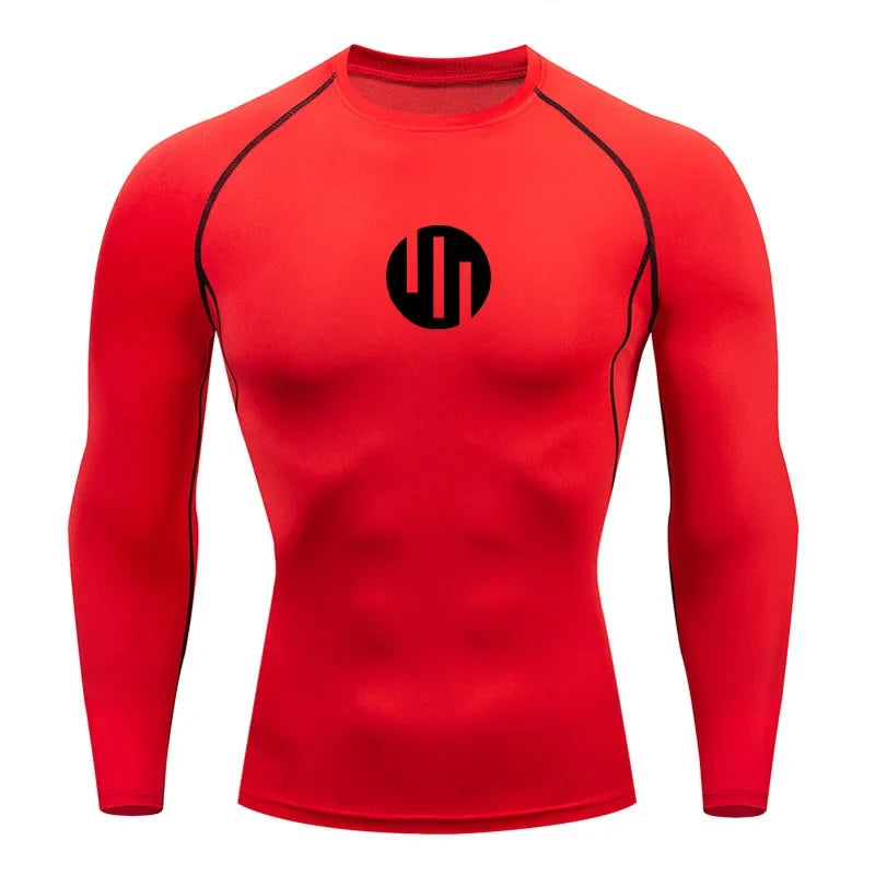 Running Men's Compression Long sleeve T-Shirt Gym Sports underwear Quick-drying Sweat-Wicking Sunscreen Second Skin Workout Men