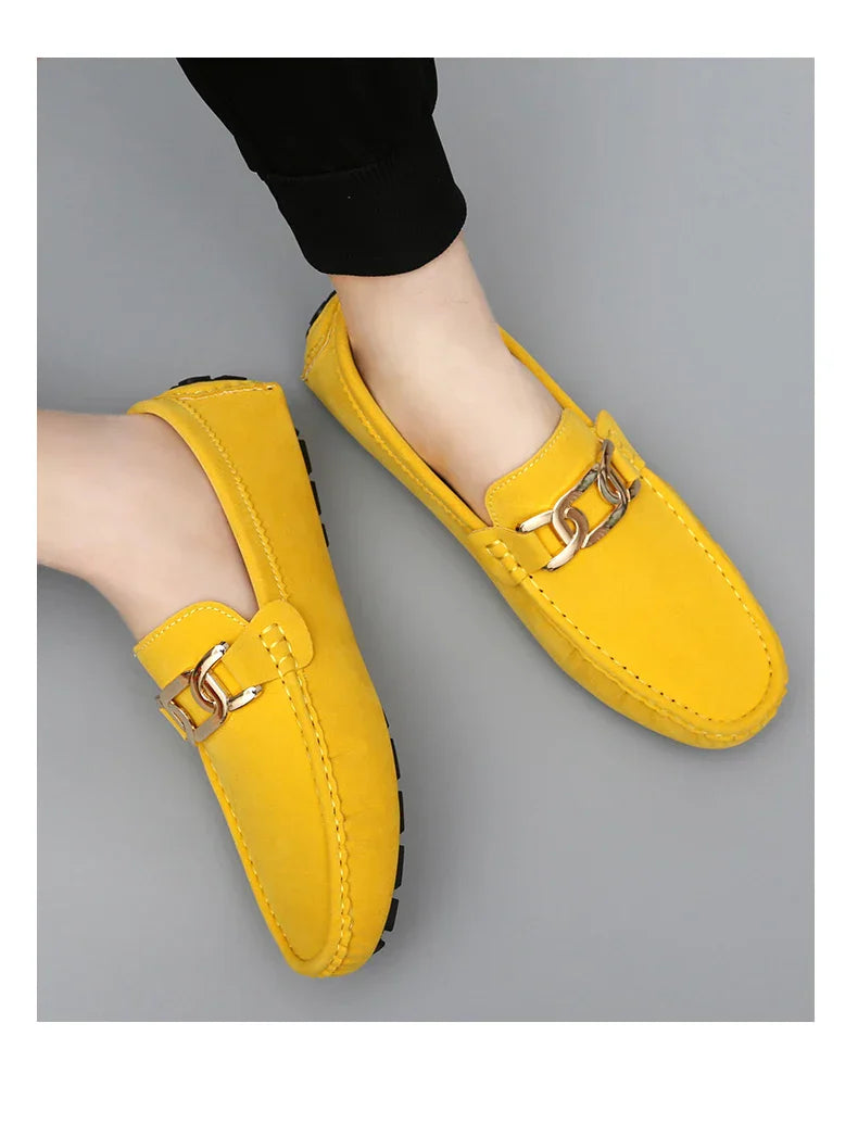 2025 New Handmade Beanie Shoes Men's Soft Sole Slip-On Casual Lazy Shoes Breathable Trbottomy Easiest for Match Large Size