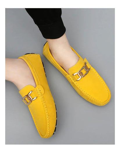 2025 New Handmade Beanie Shoes Men's Soft Sole Slip-On Casual Lazy Shoes Breathable Trbottomy Easiest for Match Large Size