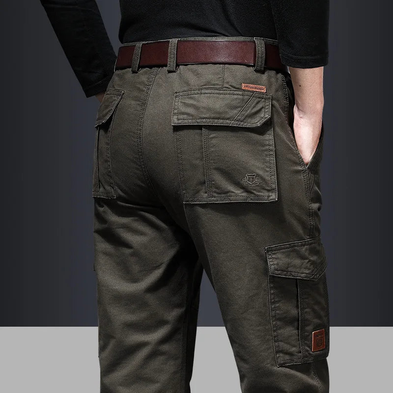Casual Mens Cargo Pants  Baggy Clothing Multiple Pockets Khaki Black Safari Work Pants Tactical Military Trousers Pants For Male