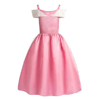 Children Halloween Disguise Aurora Cinderella Disney Princess Costume Festival Dress up Kids Girls Sleeping Beauty Frock 1-12Yrs