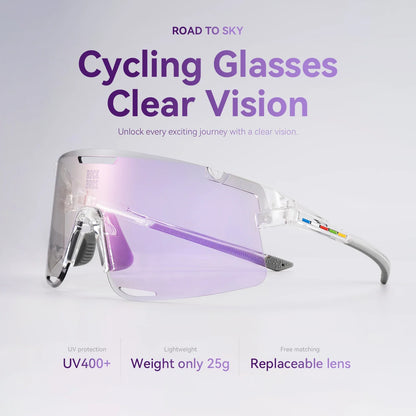 ROAD TO SKY Photochromic Cycling Glasses Bike Polarized Outdoor Sports Sunglasses MTB Eyewear UV400 Bicycle Goggles
