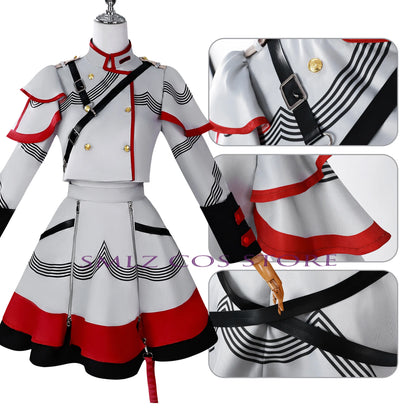 Wholesale Kasane Teto Cosplay Costume Anime Vtuber Cosplay Dress Halloween Party Women Performance Suit for  Kasane Teto Wig