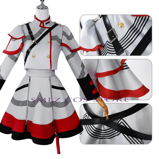 Wholesale Kasane Teto Cosplay Costume Anime Vtuber Cosplay Dress Halloween Party Women Performance Suit for  Kasane Teto Wig