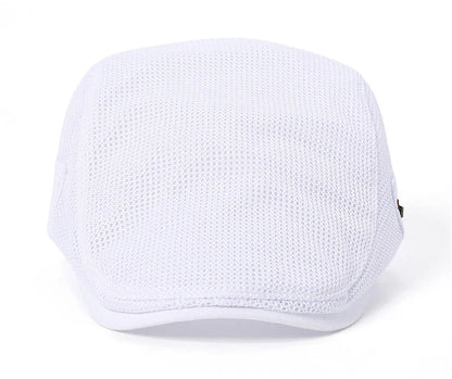 Summer Mens Hats Breathable Mesh Newsboy Caps Outdoor Baker Boy Boinas Cabbie Hat Fashion Driving Flat Cap For Women
