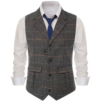Men Vest Green Suede Velvet With Collar Single Breasted Waistcoat For Wedding Banquet Party Business Work Casual Daily Men Vest