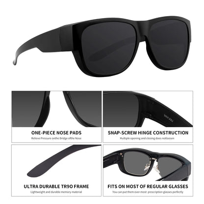 Polarized Sunglasses for Men Women Fit Over Glasses Wraparound Sunglasses  lentes de sol mujer para hombre 8238