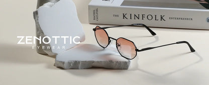Retro Small Polygon Polarized Sunglasses Women Metal UV400 Sun Glasses Men Anti-Glare UV400 Goggles Driving Eyewear