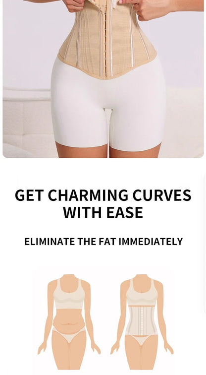 U-shaped Waist Trainer Corset Workout Body Shaper Breast Lifted Waist Trainer Soft Steel Bone Slimming Women's Shapewear